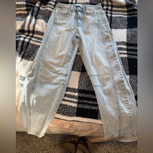 Flying Monkey Light Gray Barrel Jeans
